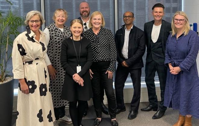 Members of the National Transport Commission's Rail Skills Reform team with the Australasian Railway Association representatives.